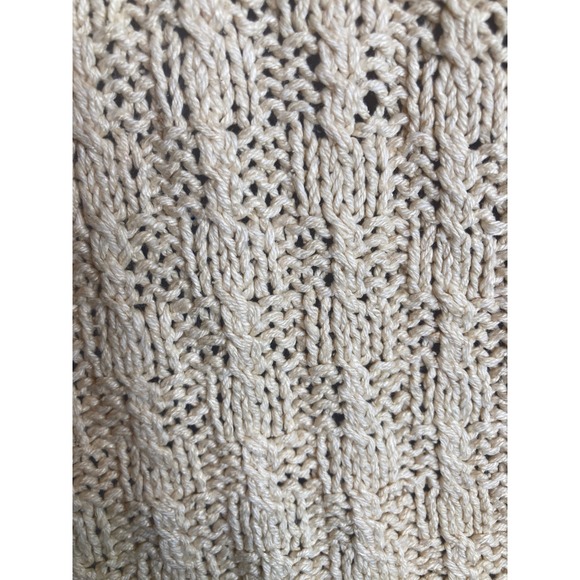 Fiber Arts Womens Ivory Cable Knit Bobble Detail Sweater Est Sz XL Oversized - Picture 8 of 8